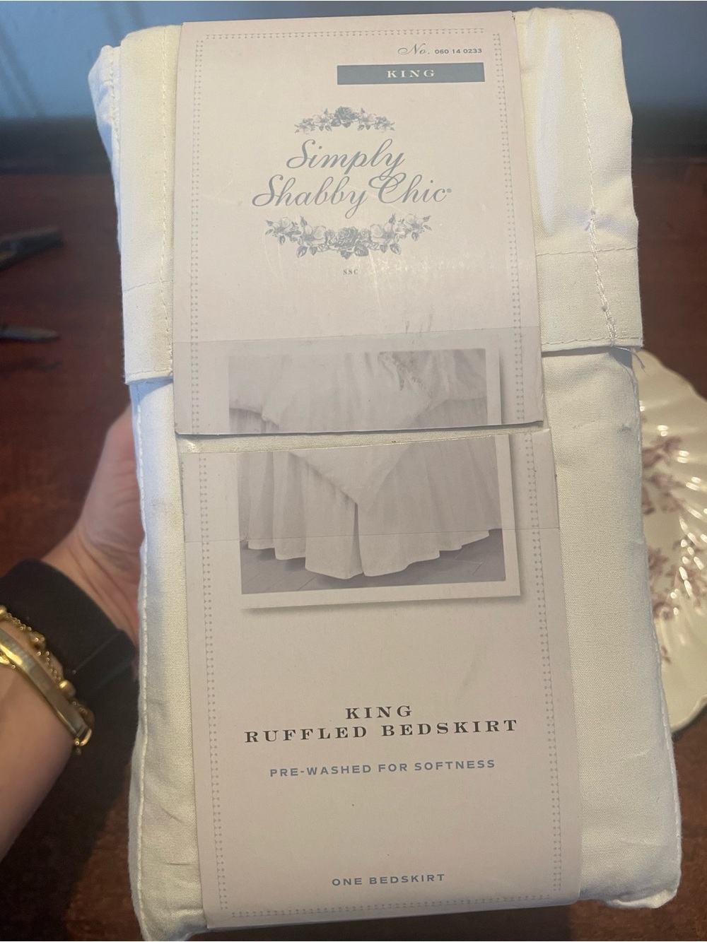 New in the package!  Simply Shabby Chic King Ruffled Bedskirt in White
